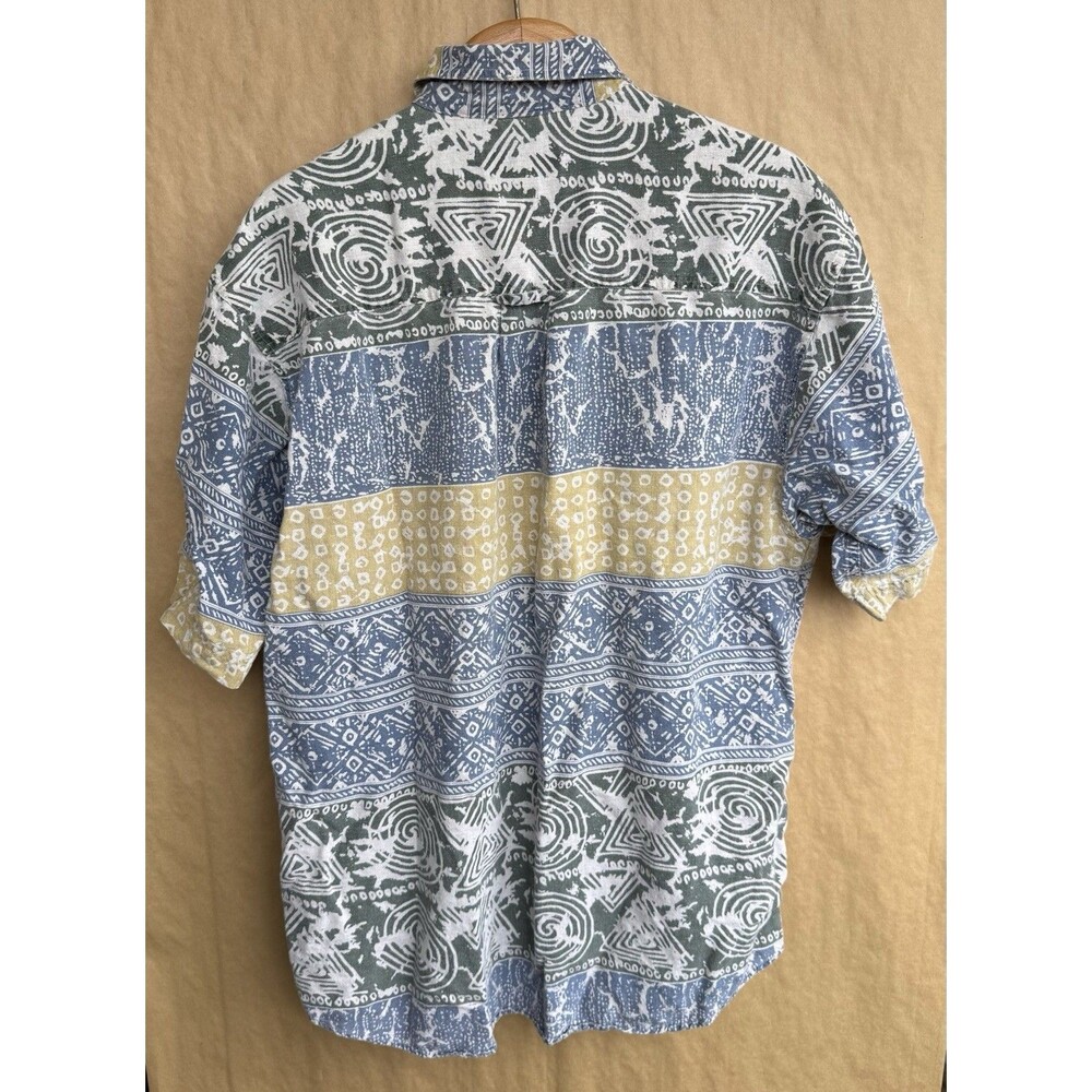 Vintage 90s Eddie Bauer Hawaiian Button Up Shirt | Cotton Blend | Large | - Picture 7 of 10